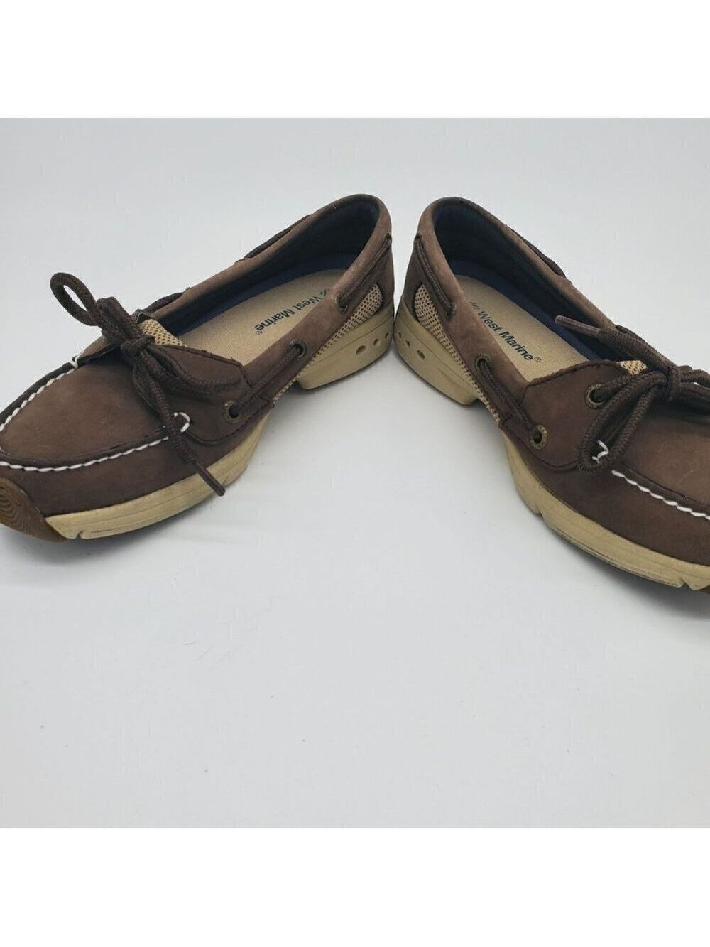 sperry West Marine Performance Low Boat Shoes Brown Leather Size 6.5 M - Picture 4 of 8